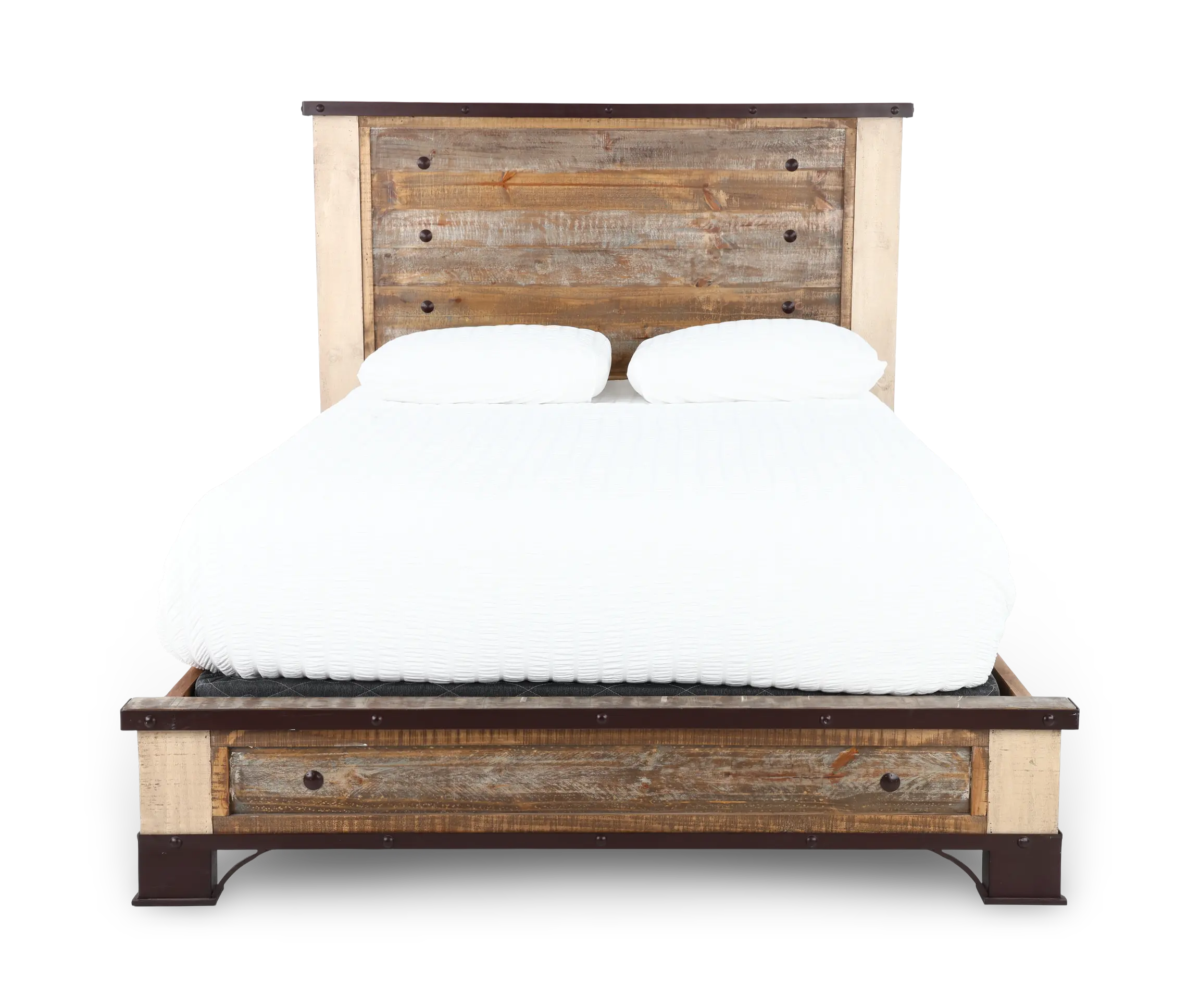 Antique Pine King Bed-3