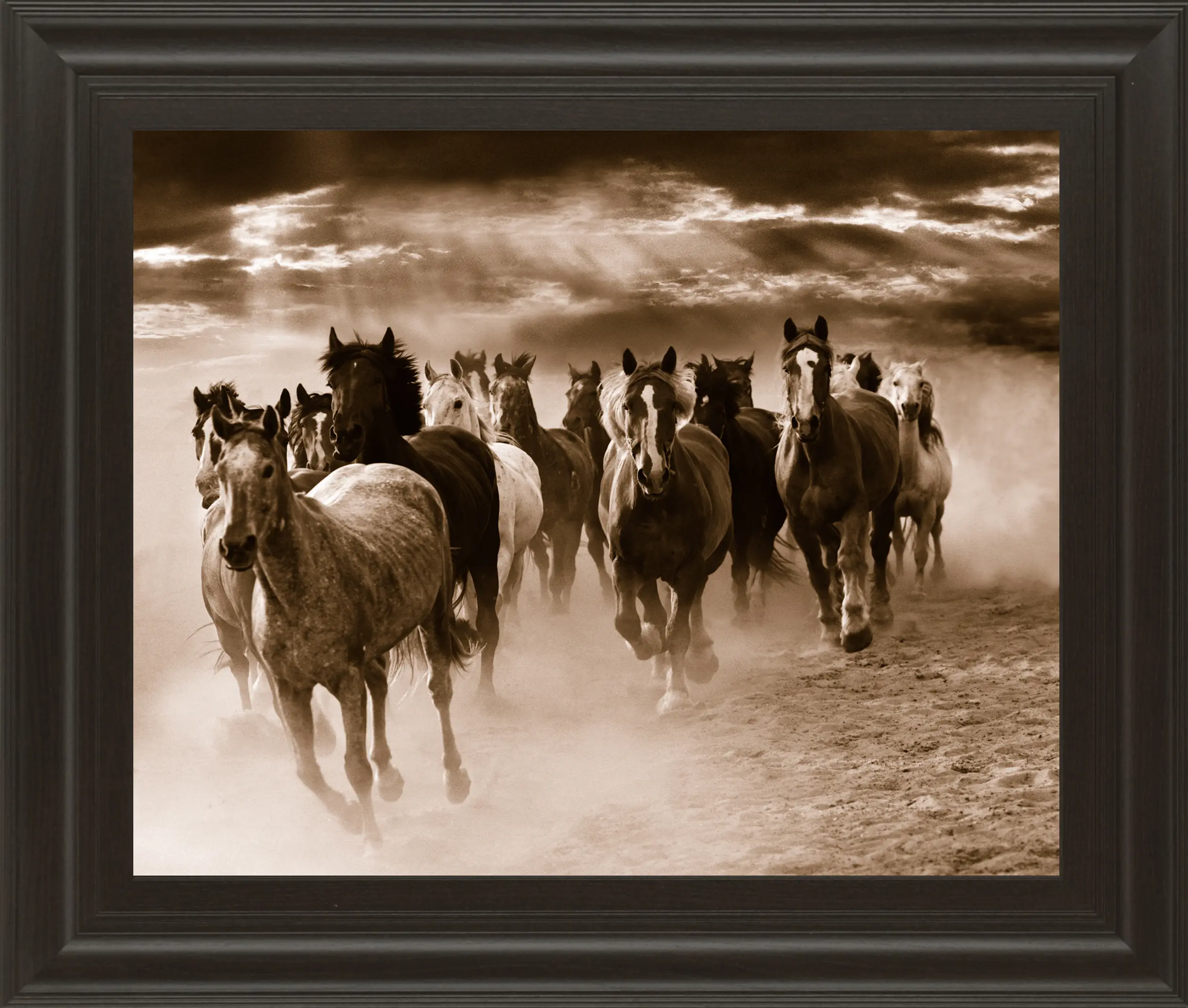 Running Horses Framed Wall Art-1