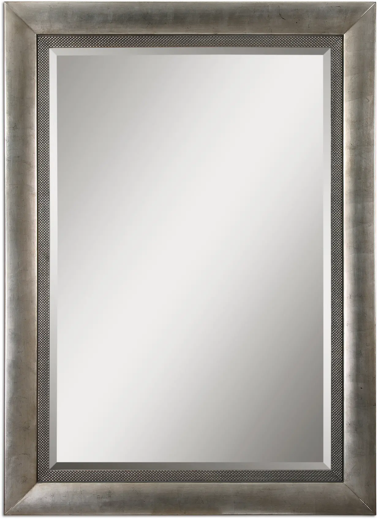 Antique Silver Leaf Floor Mirror-1