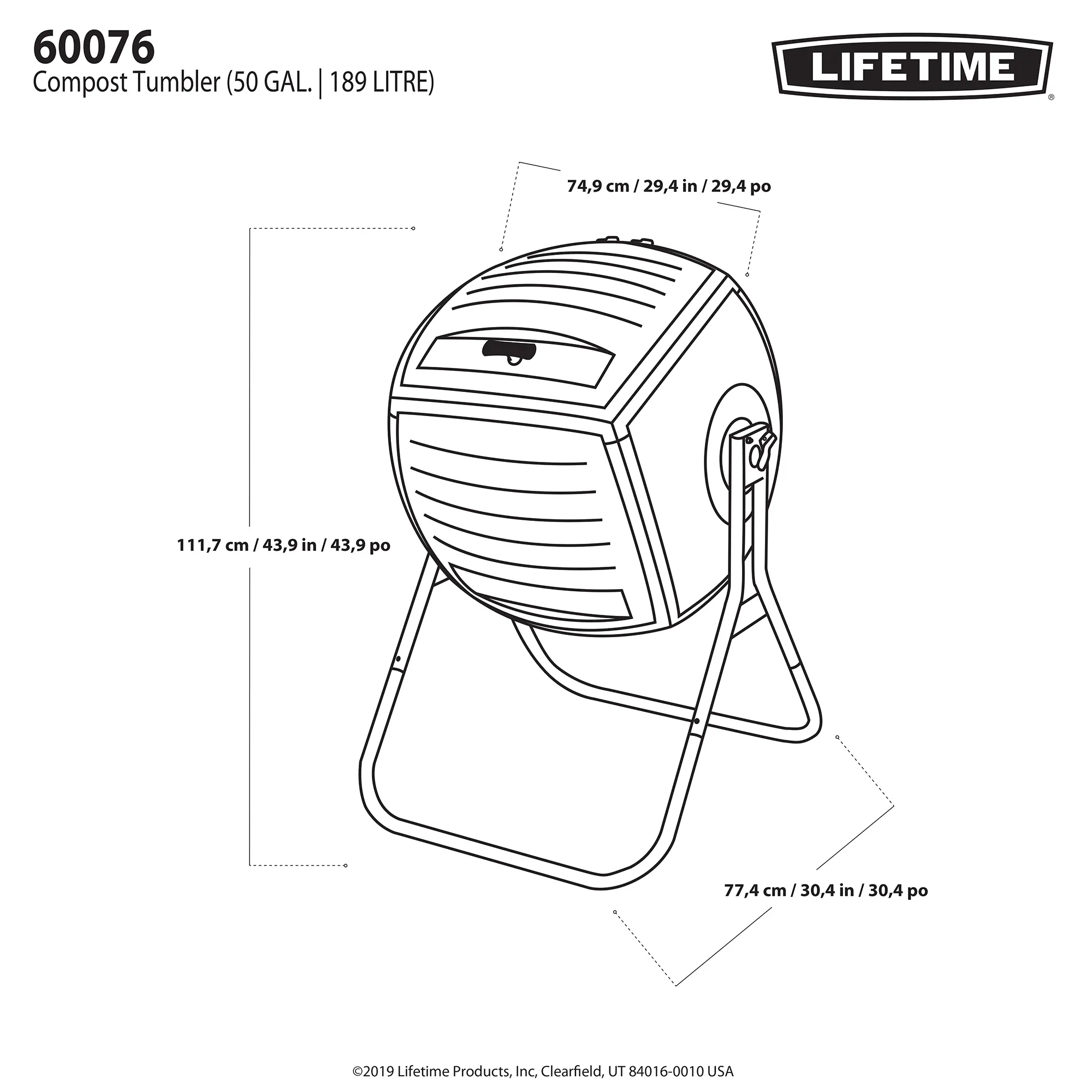  Lifetime Products 50 Gallon Compost Tumbler-7