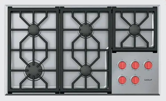 CG365P/S Wolf 36 Inch Professional Gas Cooktop - Stainless Steel-2