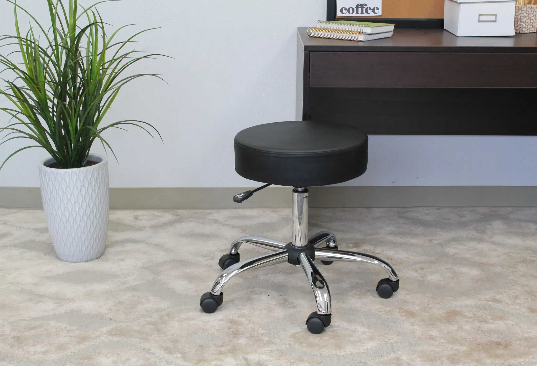 Black Medical Office Chair Stool-2