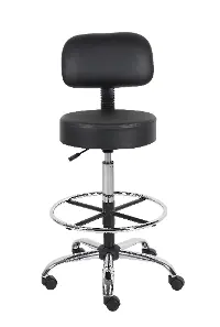 Black Tall Medical Draft Stool