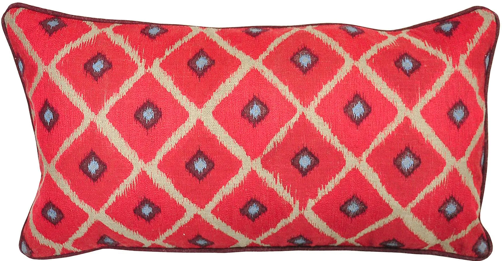 Red Piaza Rectangular Throw Pillow-1