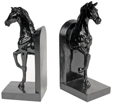 Black Horse Bookend Pair-1