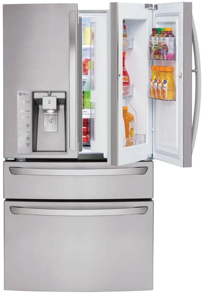LMXS30776S LG 29.7 cu ft 4 Door French Door-in-Door Refrigerator - 36 W Stainless Steel-3