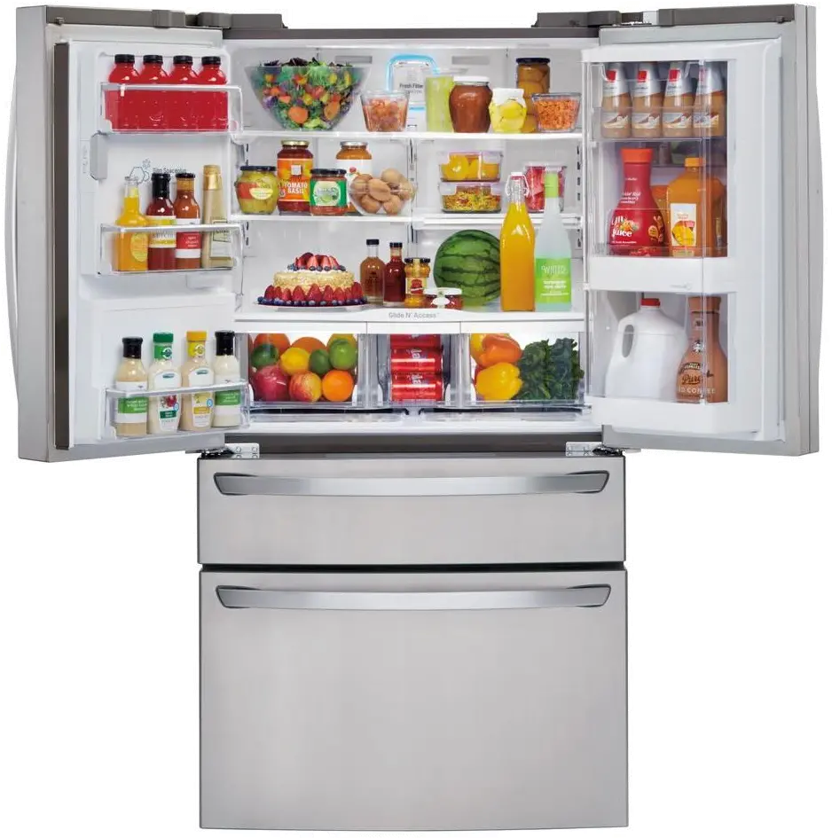 LMXS30776S LG 29.7 cu ft 4 Door French Door-in-Door Refrigerator - 36 W Stainless Steel-4