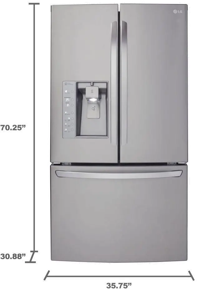 LFXC24726S LG Counter Depth French Door Refrigerator - 23.7 cu. ft., 36 Inch Stainless Steel-8
