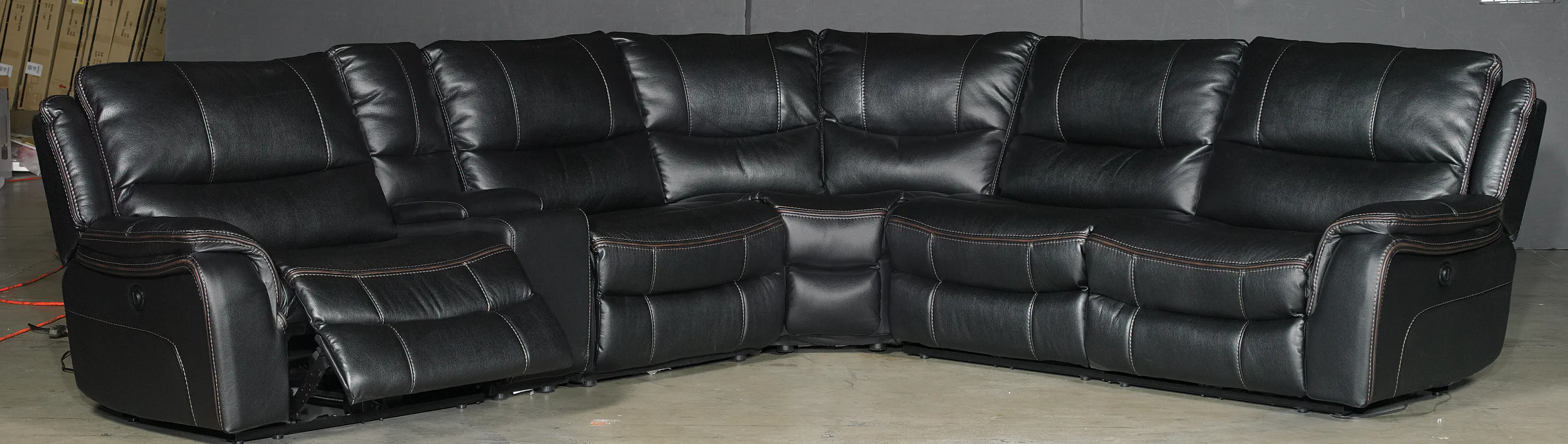 Wayne Black 6 Piece Reclining Sectional-1