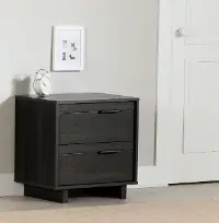 3237060 Flynn Modern Gray Oak Nightstand - South Shore