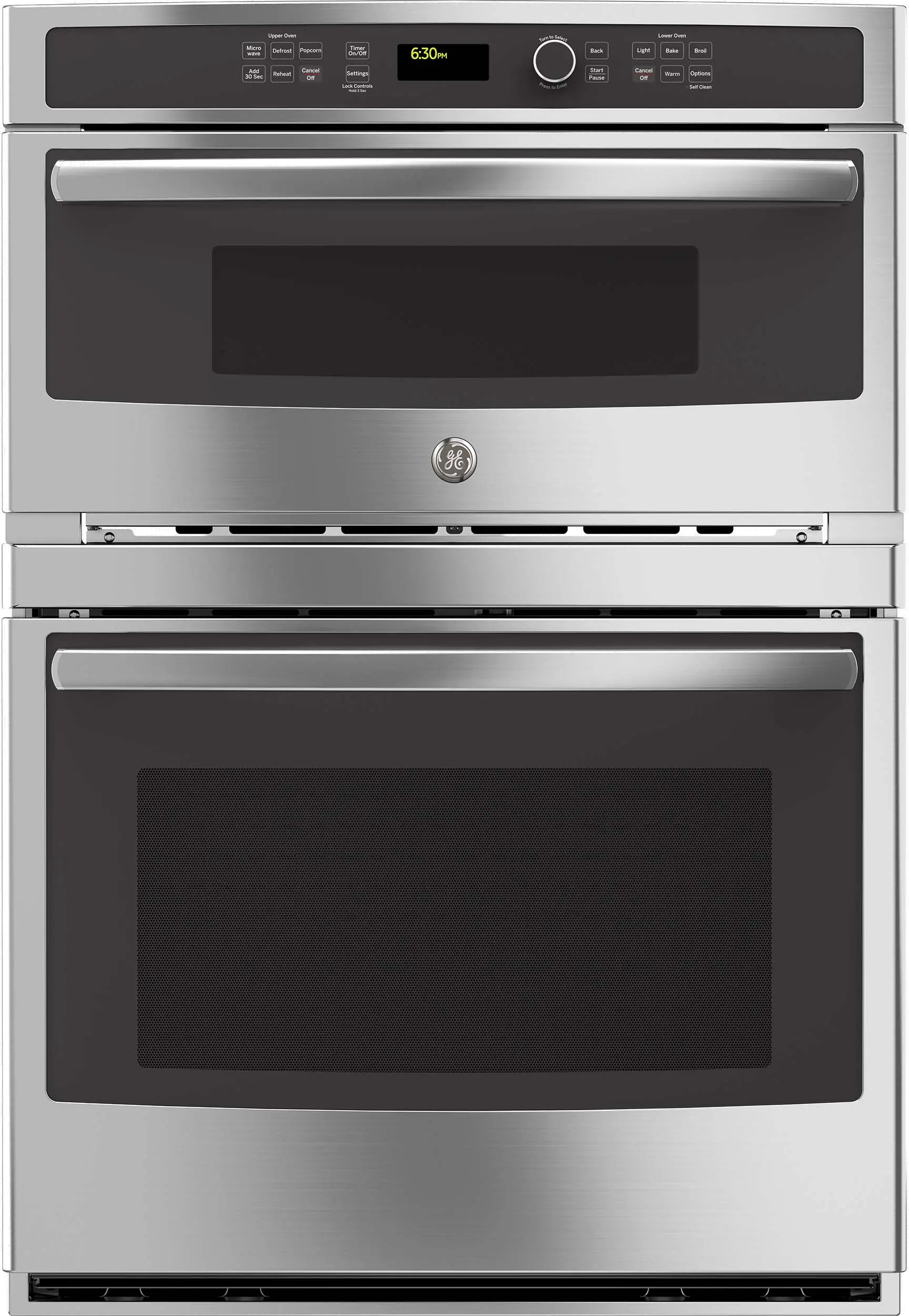 JT3800SHSS GE 6.7 cu ft Combination Wall Oven - Stainless Steel 30 Inch-1
