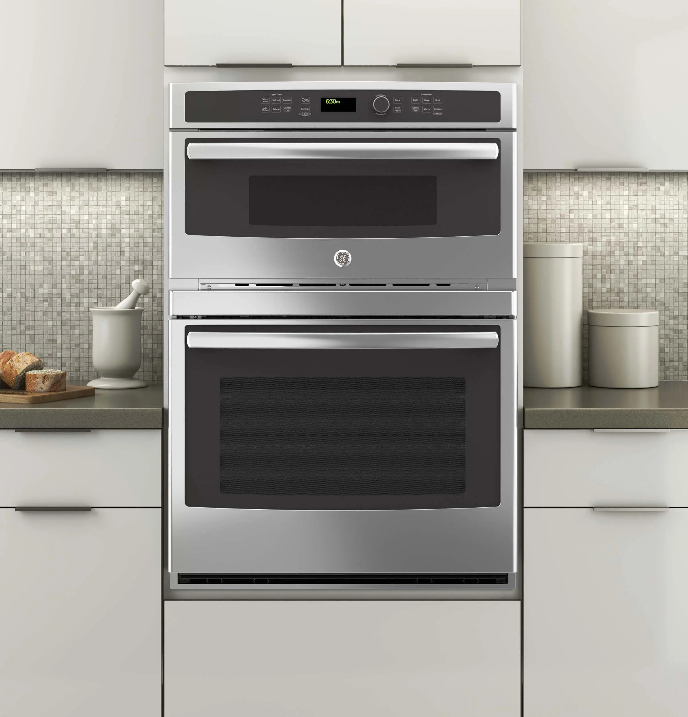 JT3800SHSS GE 6.7 cu ft Combination Wall Oven - Stainless Steel 30 Inch-2