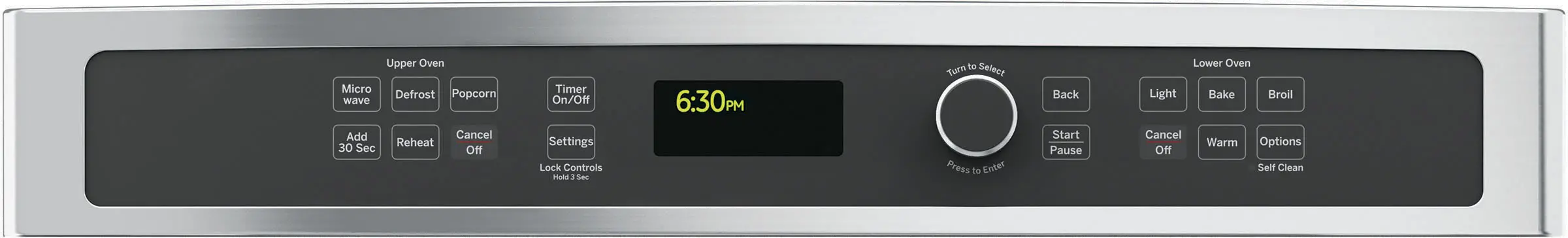 JK3800SHSS GE 6 cu ft Combination Wall Oven - Stainless Steel 27 Inch-3