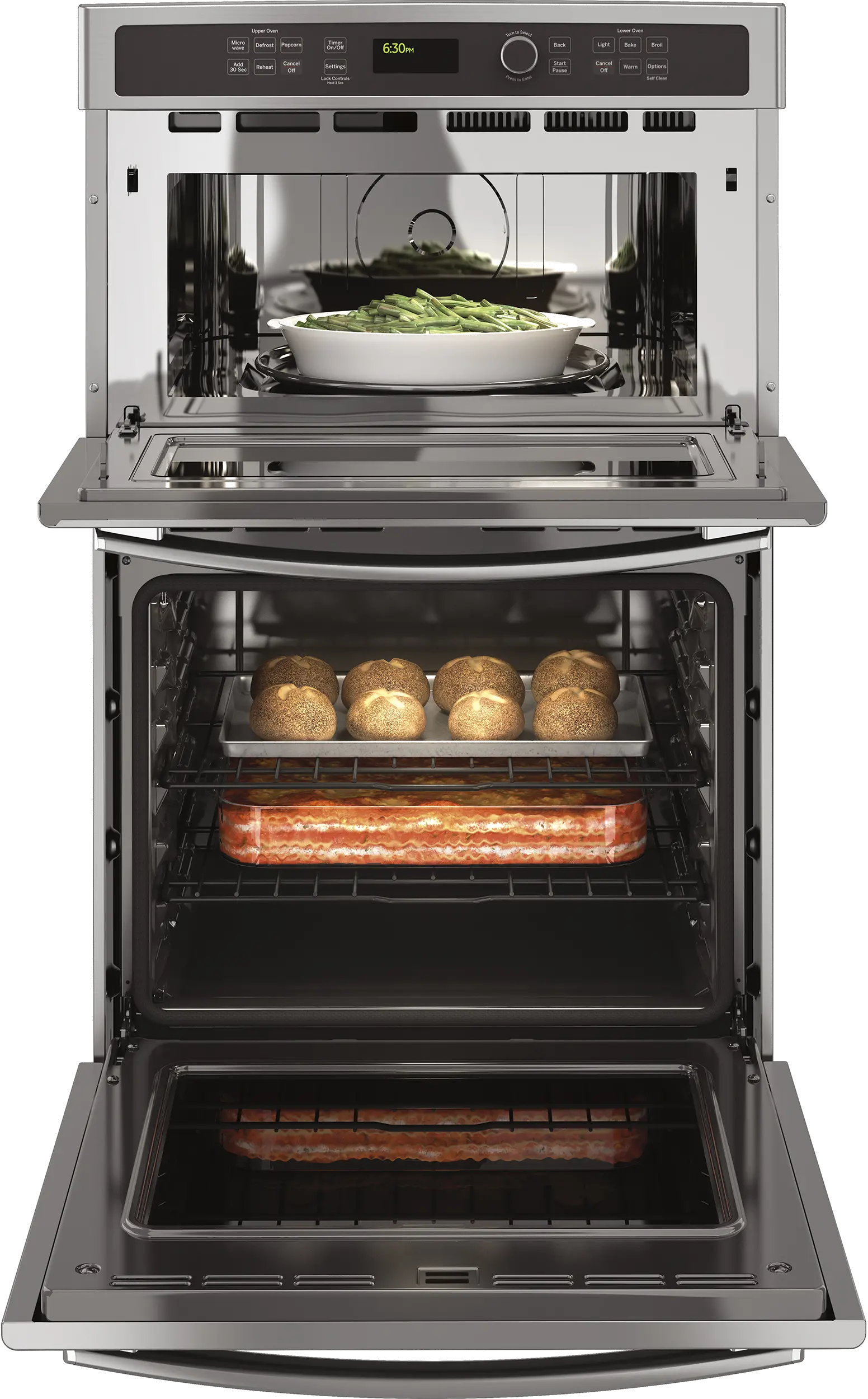 JK3800SHSS GE 6 cu ft Combination Wall Oven - Stainless Steel 27 Inch-4