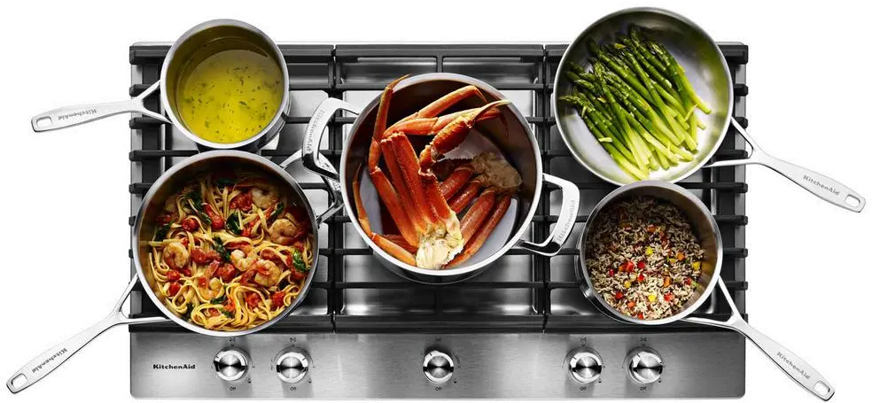 KCGS956ESS KitchenAid 36 Inch Gas Cooktop with Removable Griddle - Stainless Steel-4