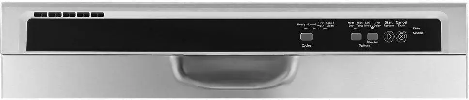 WDF520PADM Whirlpool Front Control Dishwasher - Stainless Steel-2