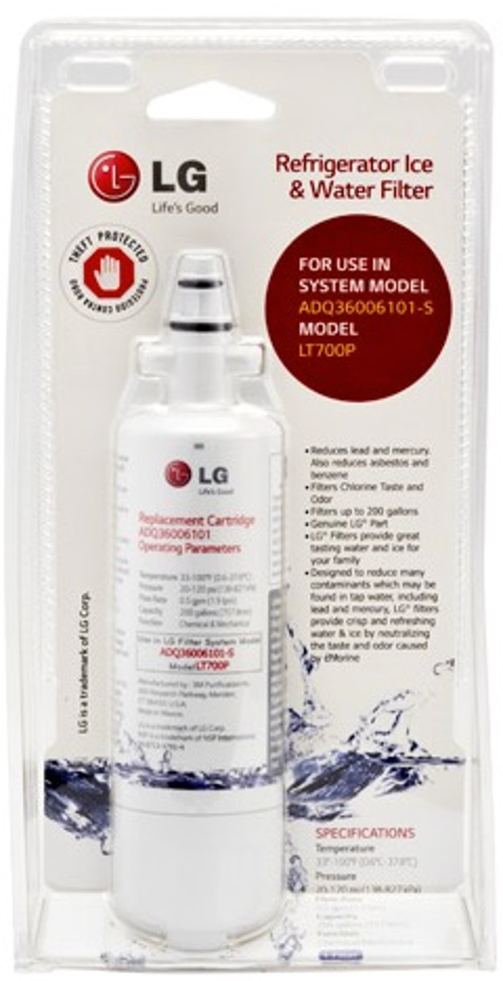 LG Refrigerator Water Filter LT700PC