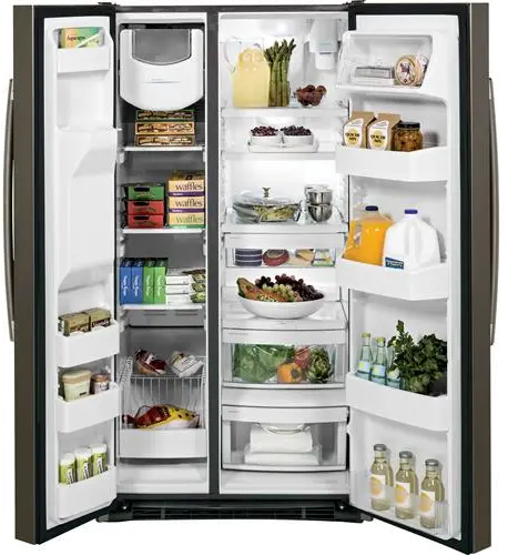 GSS25GMHES GE 25.3 cu ft Side by Side Refrigerator - Slate-3
