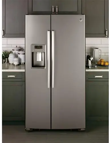 GSS25GMHES GE 25.3 cu ft Side by Side Refrigerator - Slate-7