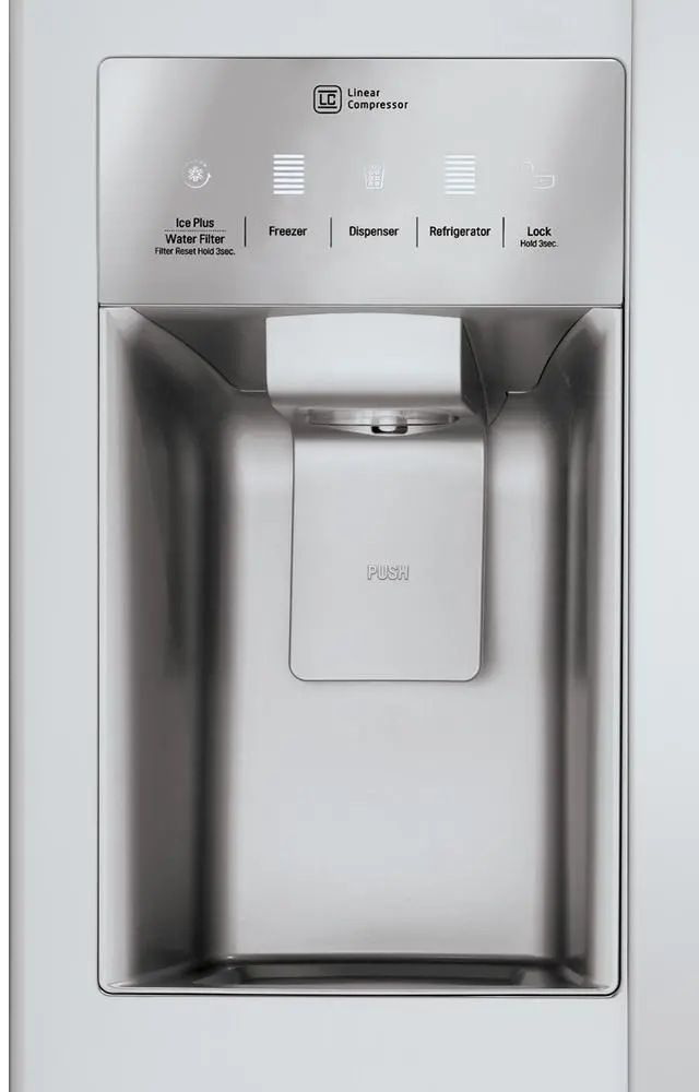 LSXS22423S LG 21.86 cu. ft. Side by Side Refrigerator - 33 Inch Stainless Steel-8