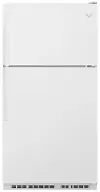 WRT311FZDW Whirlpool 20 Cu. Ft. Top Freezer Refrigerator – 33  Wide White