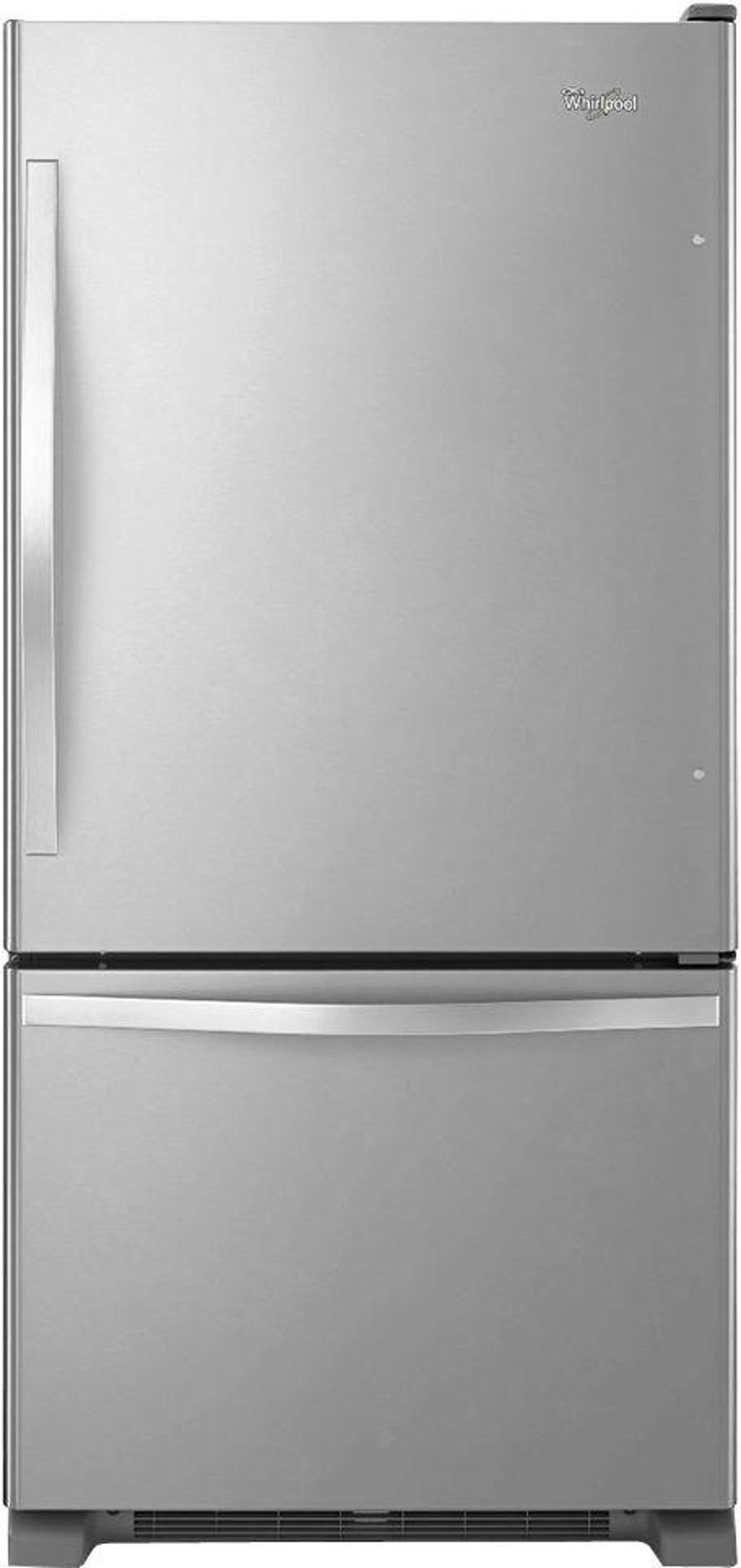 Whirlpool 22 cu ft Bottom Freezer Refrigerator - 33"W Stainless Steel