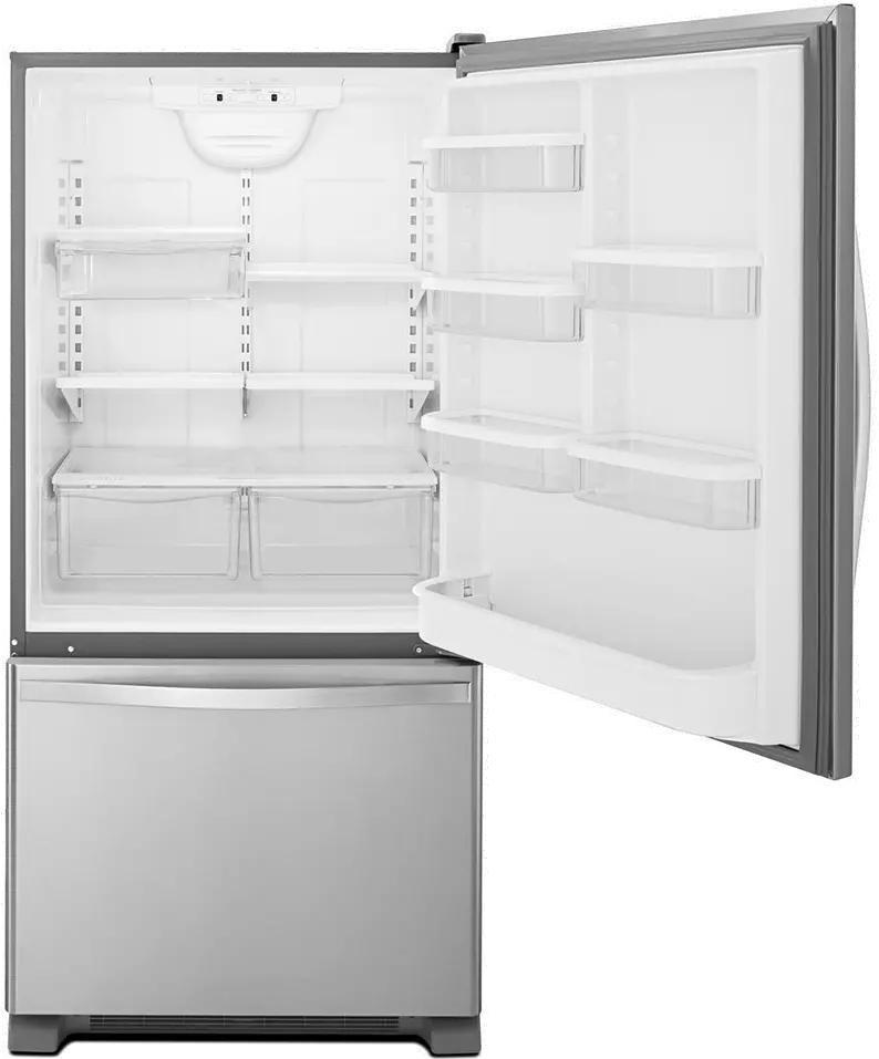 WRB322DMBM Whirlpool 22 cu ft Bottom Freezer Refrigerator - 33 W Stainless Steel-1
