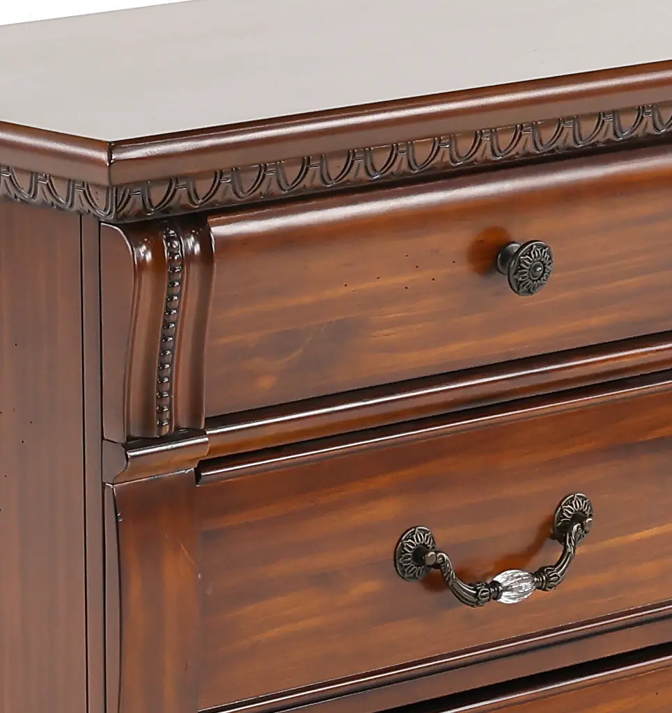Isabella Dark Cherry Nightstand-2