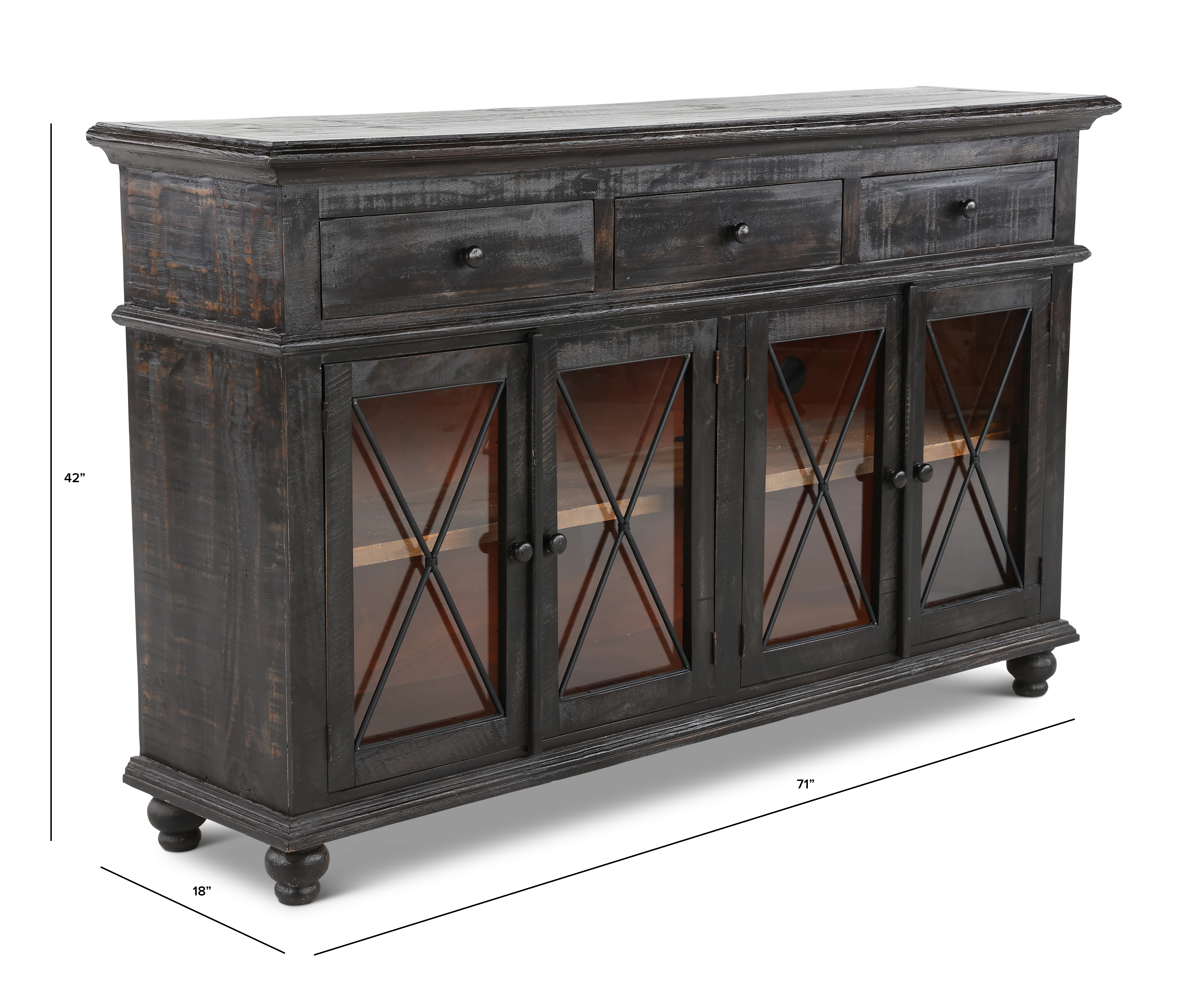 Vintage Brown Dining Room Sideboard-3