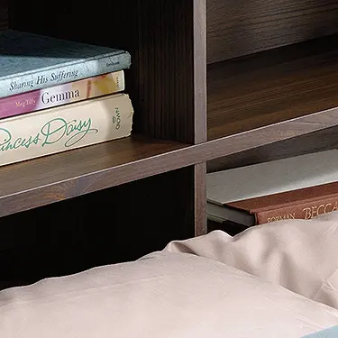 Rum Walnut Bookcase Full-Queen Headboard - County Line-3
