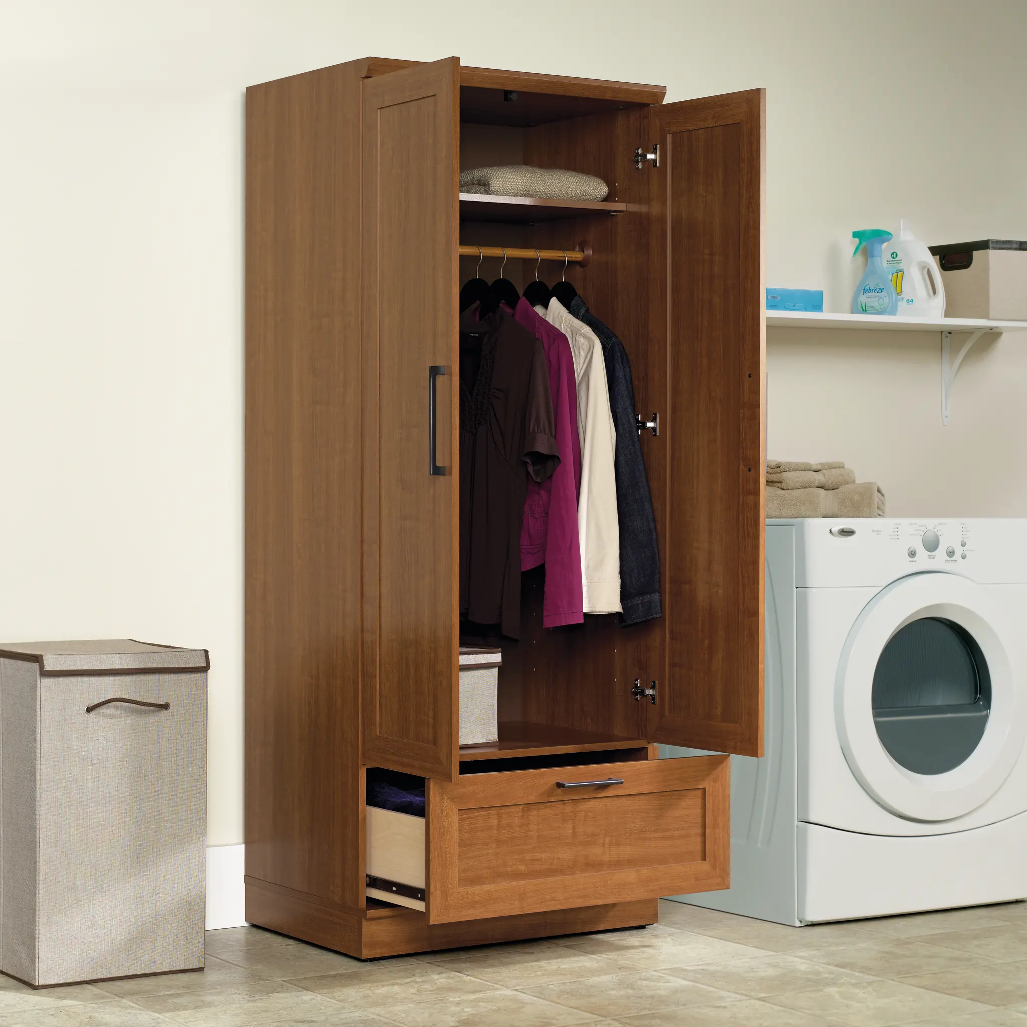 Oak Wardrobe Armoire - Home Plus -2