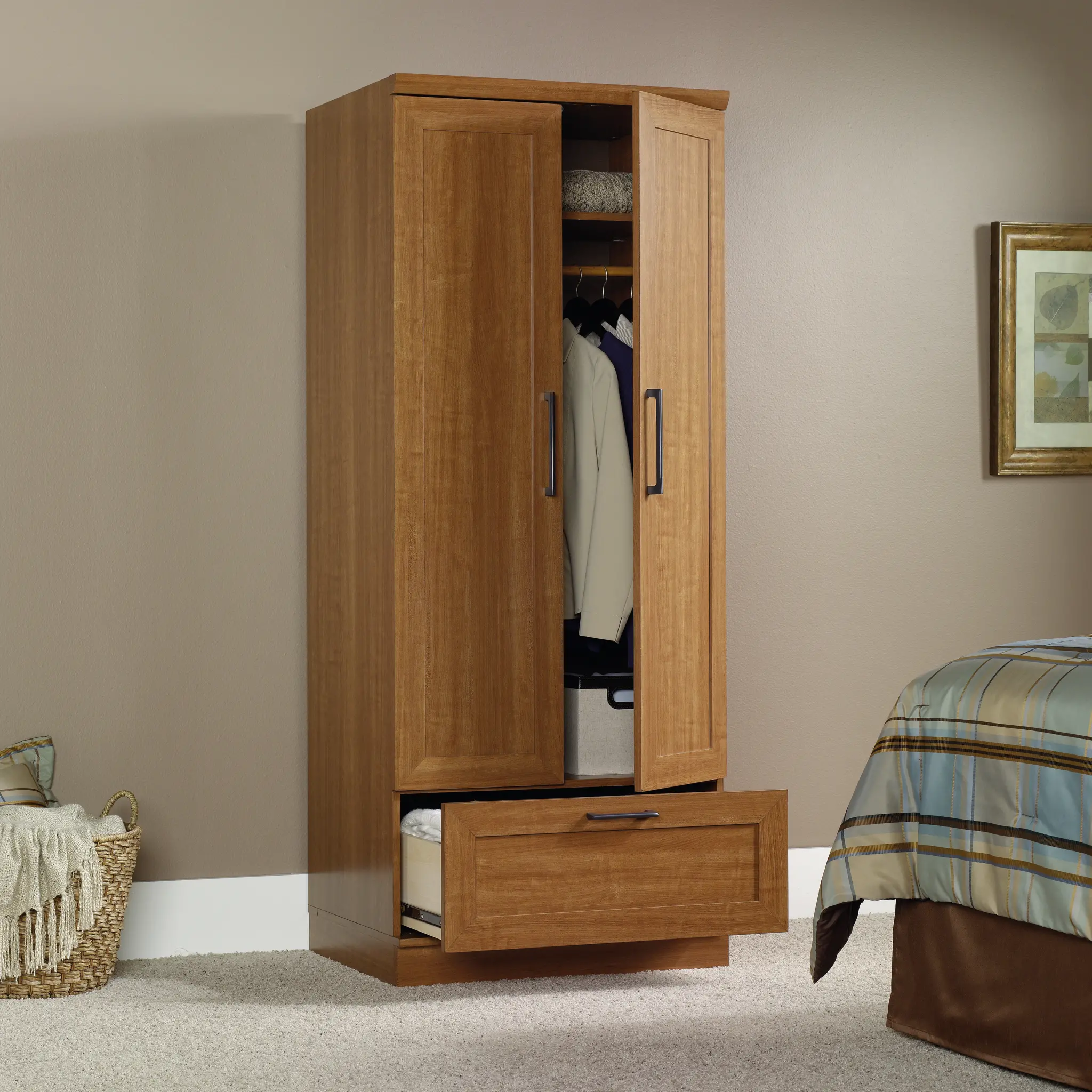 Oak Wardrobe Armoire - Home Plus -4