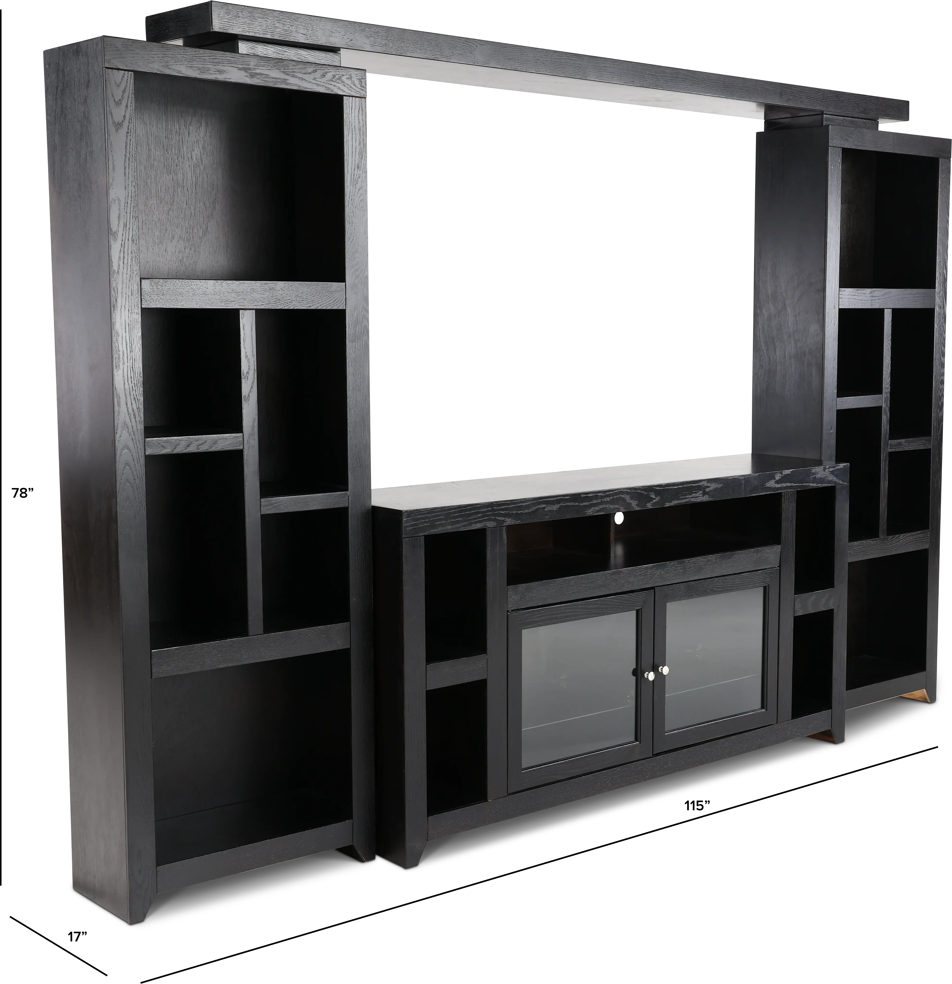 Skyline Black Entertainment Center-2