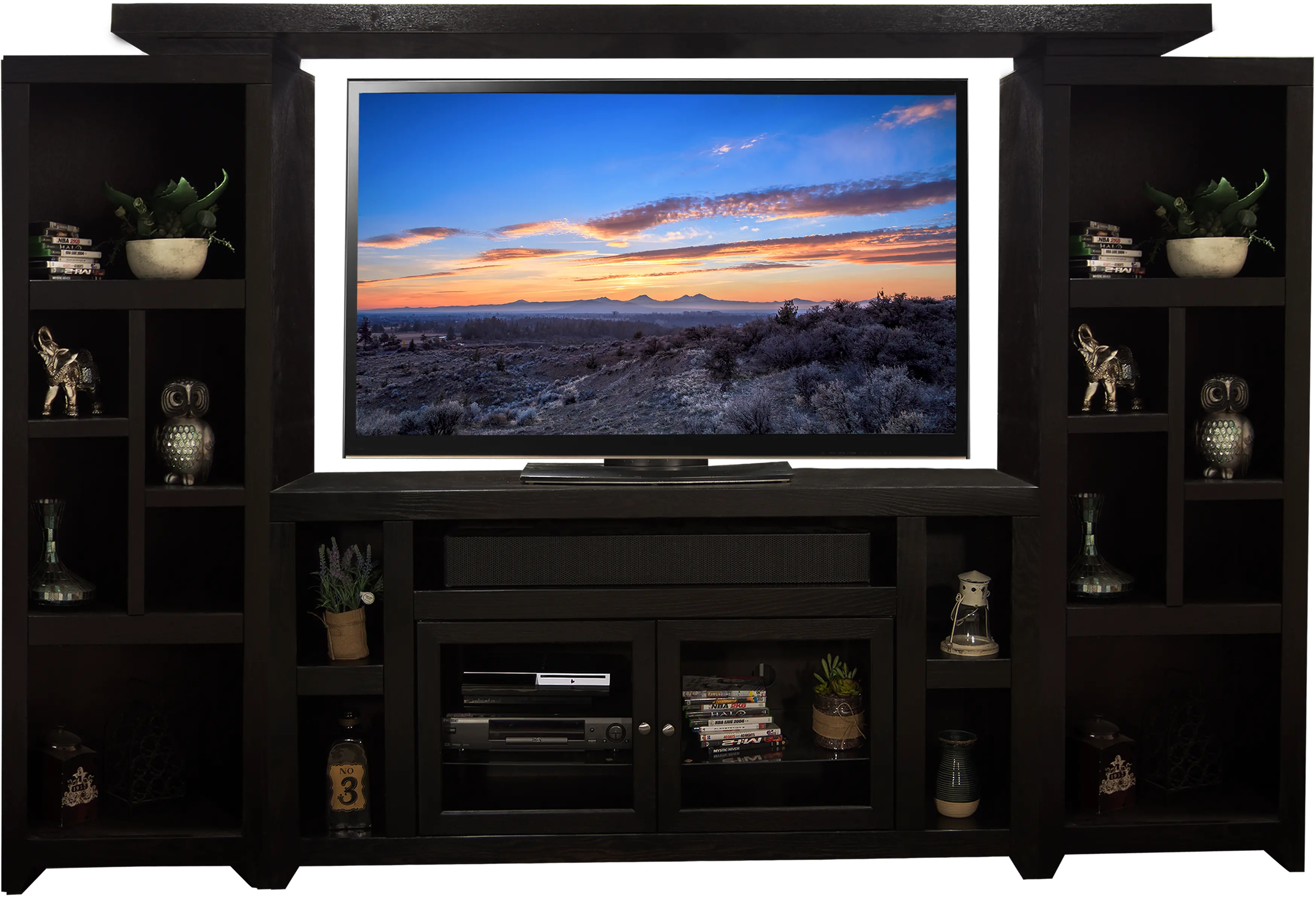 Skyline Black Entertainment Center-5