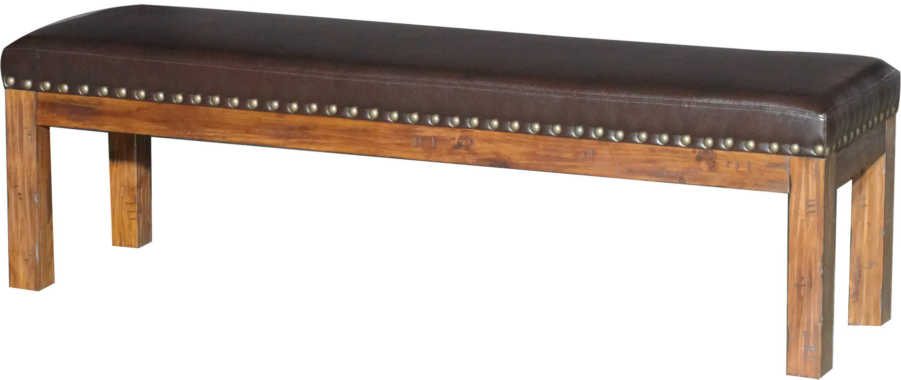 Chambers Creek Rustic Brown Dining Bench-1