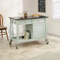 Original Cottage Rainwater Green Mobile Kitchen Island