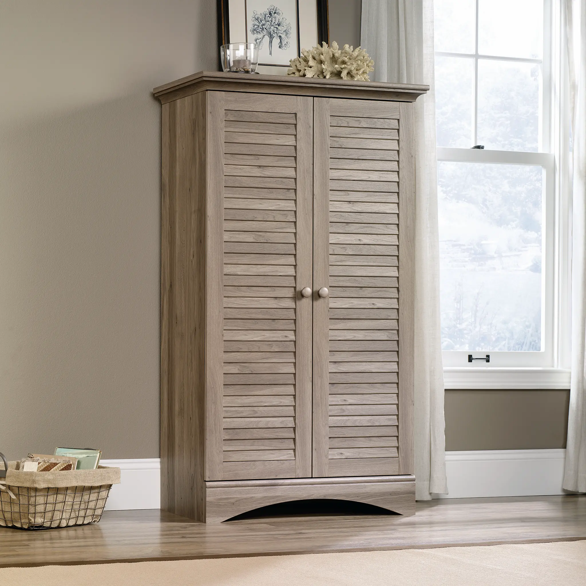 Salt Oak Storage Cabinet - Harbor View-1