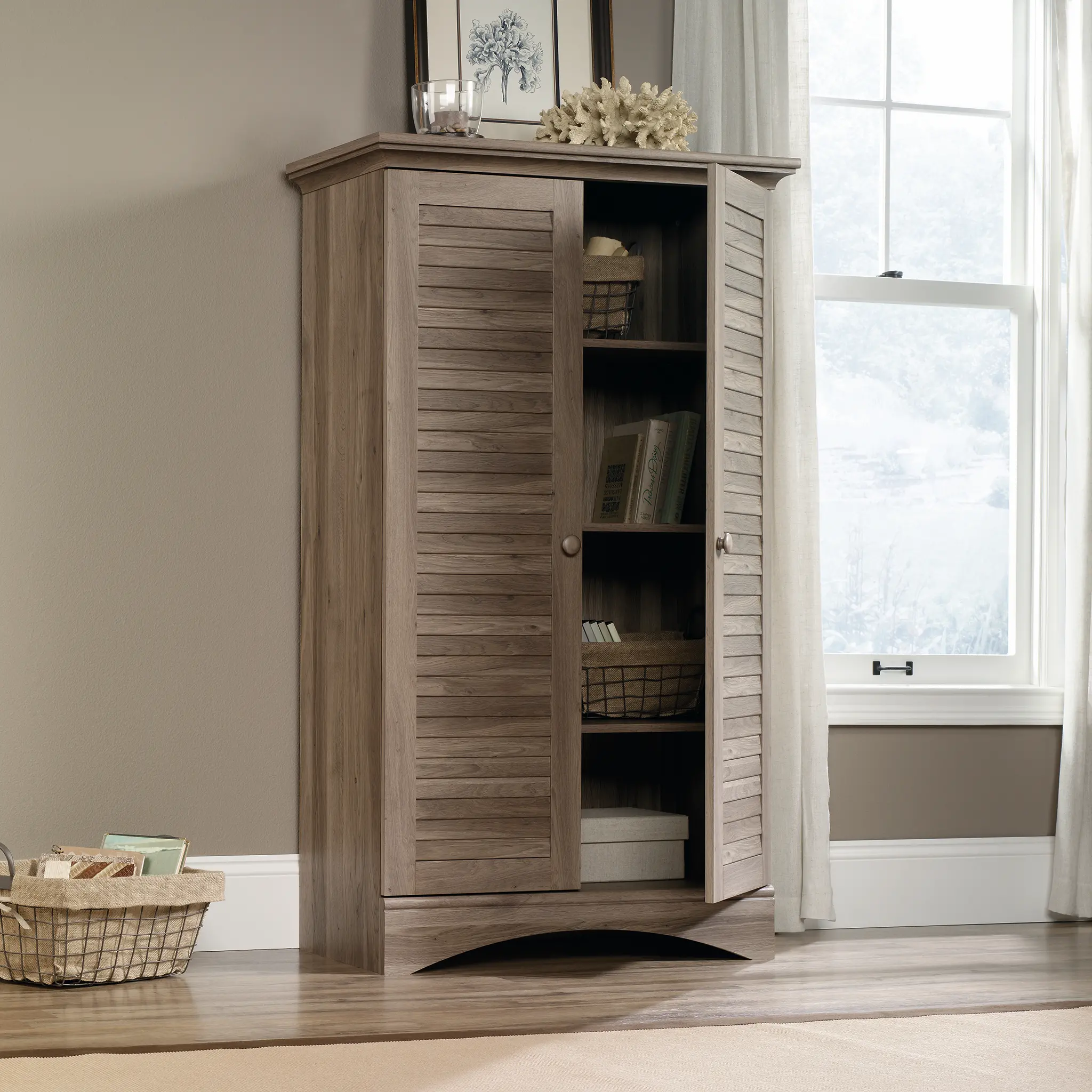 Salt Oak Storage Cabinet - Harbor View-2