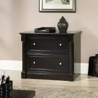 Black Oak Two Drawer Lateral File Cabinet