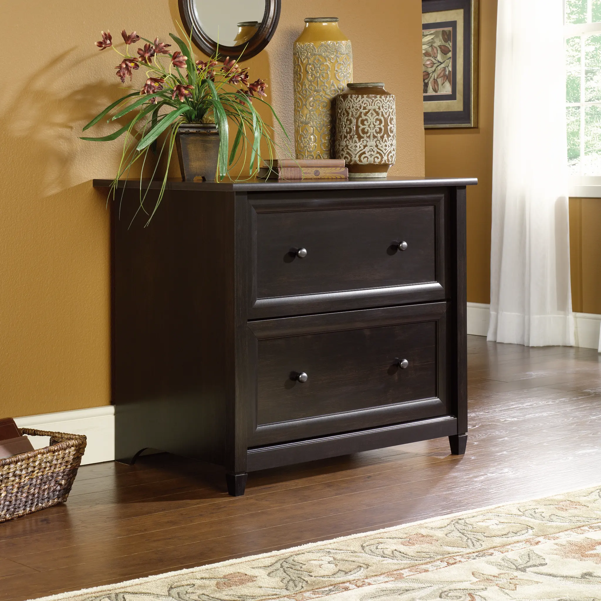Estate Black Two Drawer Lateral File Cabinet-1