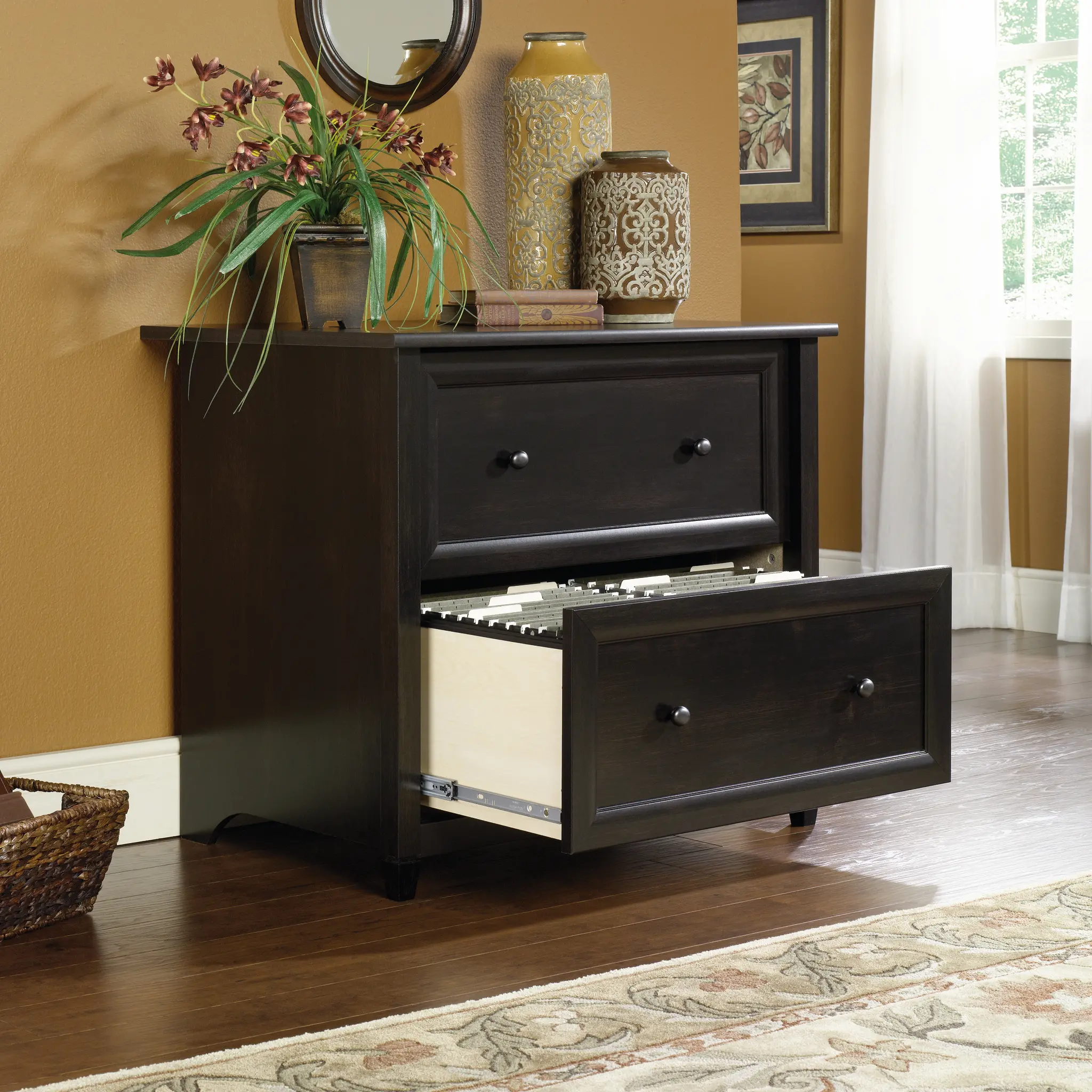 Estate Black Two Drawer Lateral File Cabinet-2
