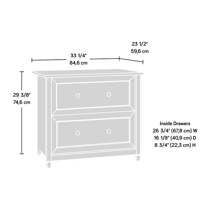 Estate Black Two Drawer Lateral File Cabinet-3