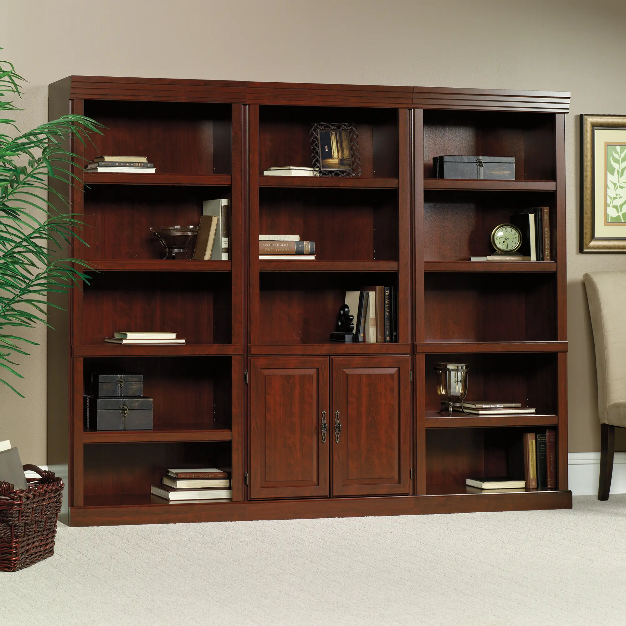 Classic Cherry Library Bookcase-2