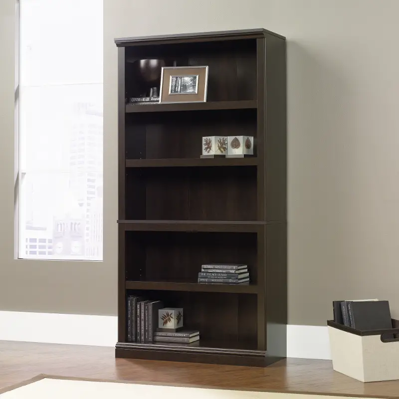 Cinnamon Cherry 5-Shelf Bookcase - Storage