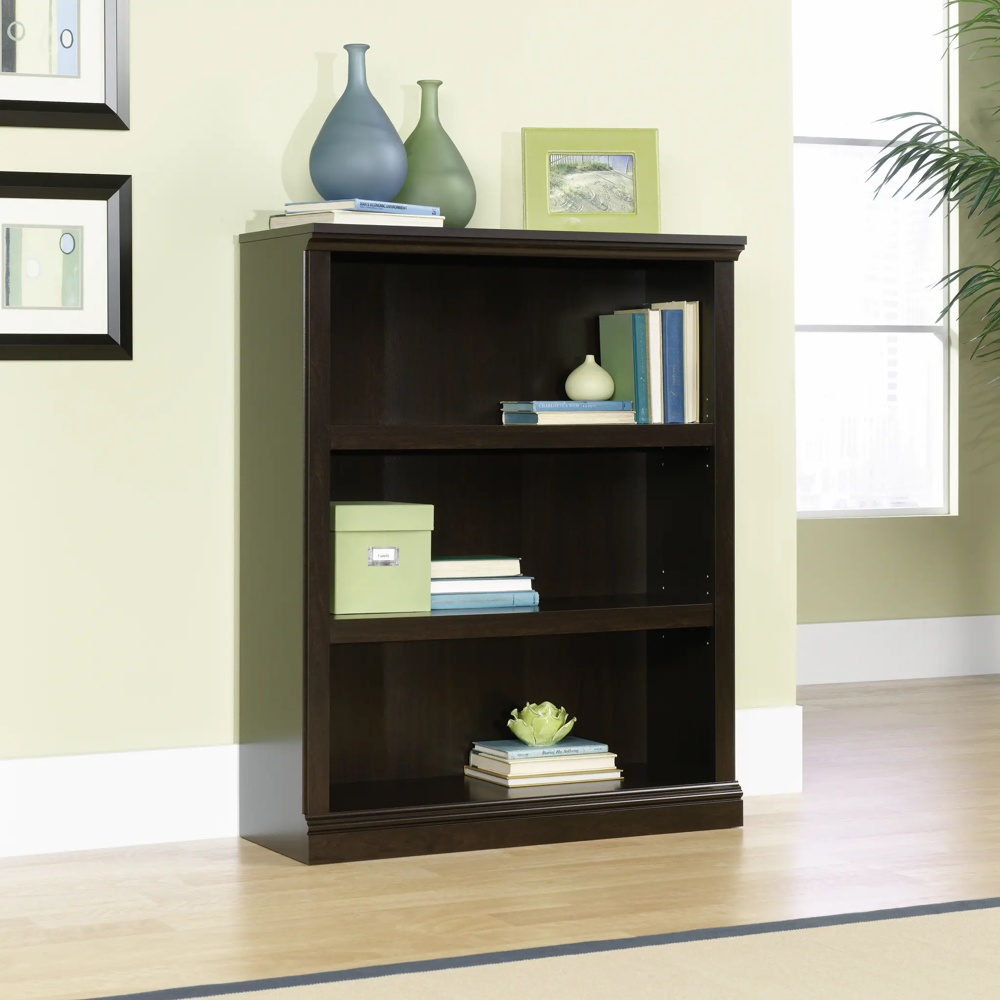 Jamocha 3-Shelf Bookcase-1