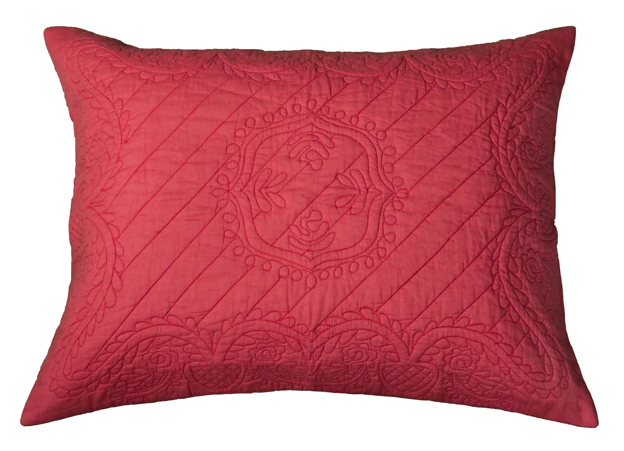 Coral Quilted Standard Sham - Moroccan Fling Bedding Collection-1