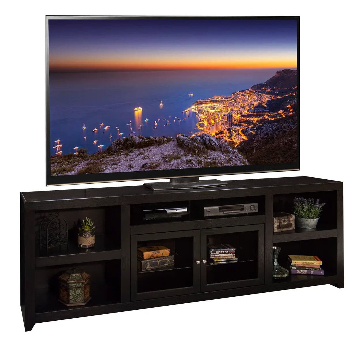 Skyline Black 95  TV Stand-2