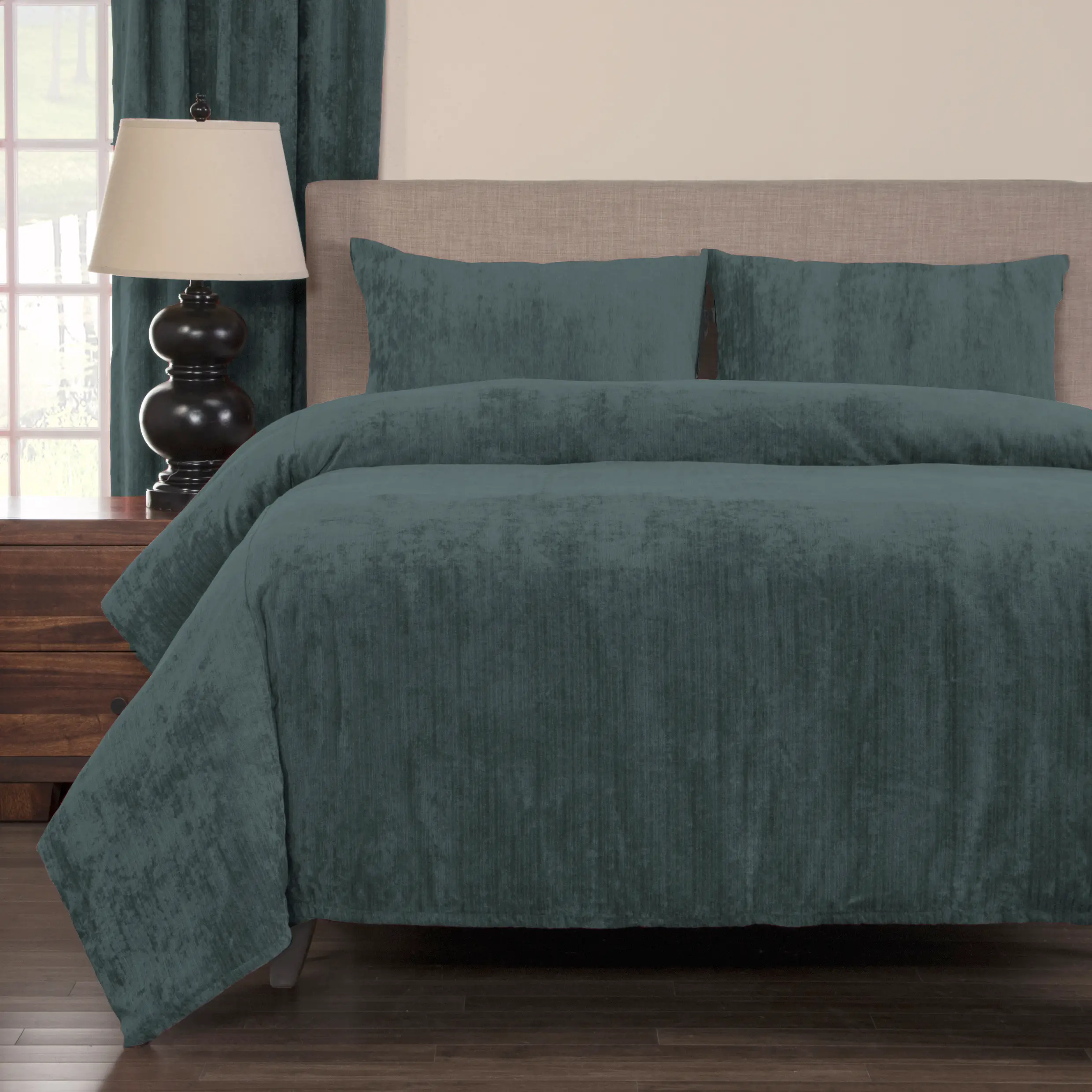 Draper Blue 4 Piece Queen Bedding Collection-1