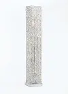 M1844F/CHROME/CRYSTL Chrome and Crystal Pillar Floor Lamp