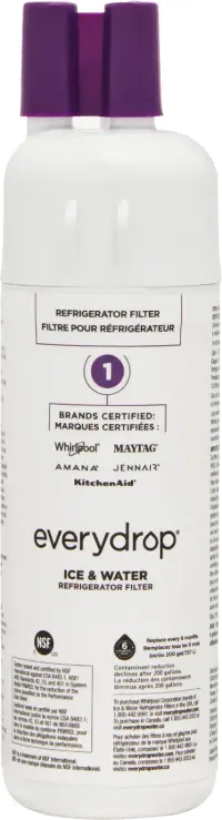 EDR1RXD1 Whirlpool Refrigerator EveryDrop Ice and Water Filter